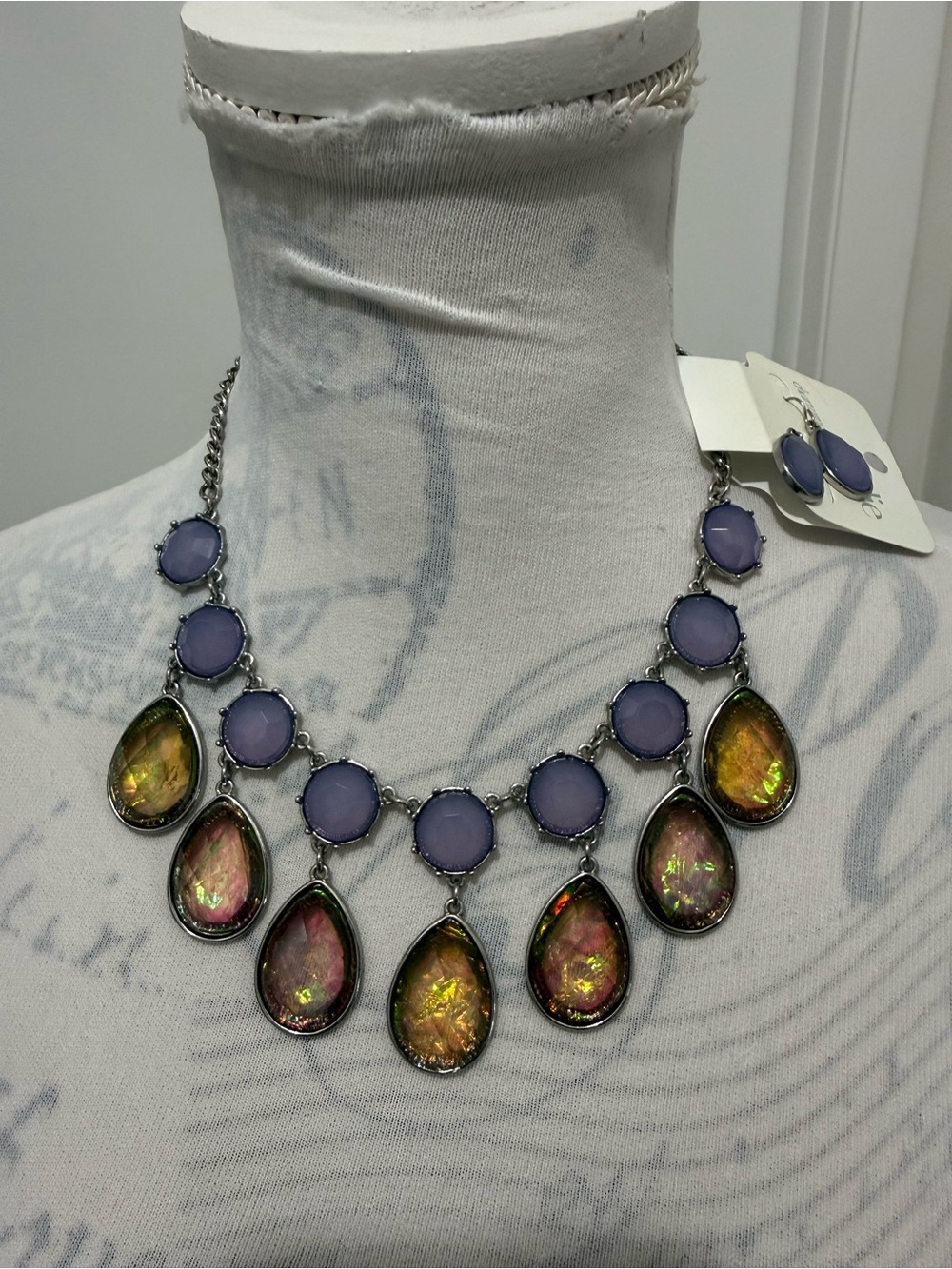 COSTUME Jewelry Bundle, 12”-22”Necklaces with earrings,Purple/Red/Neutral Colors